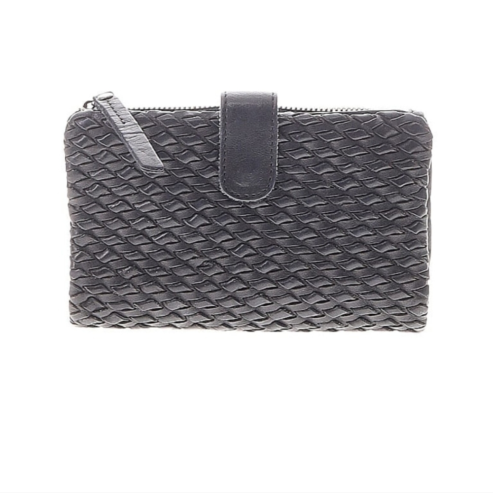 Charcoal Grey Woven Clutch